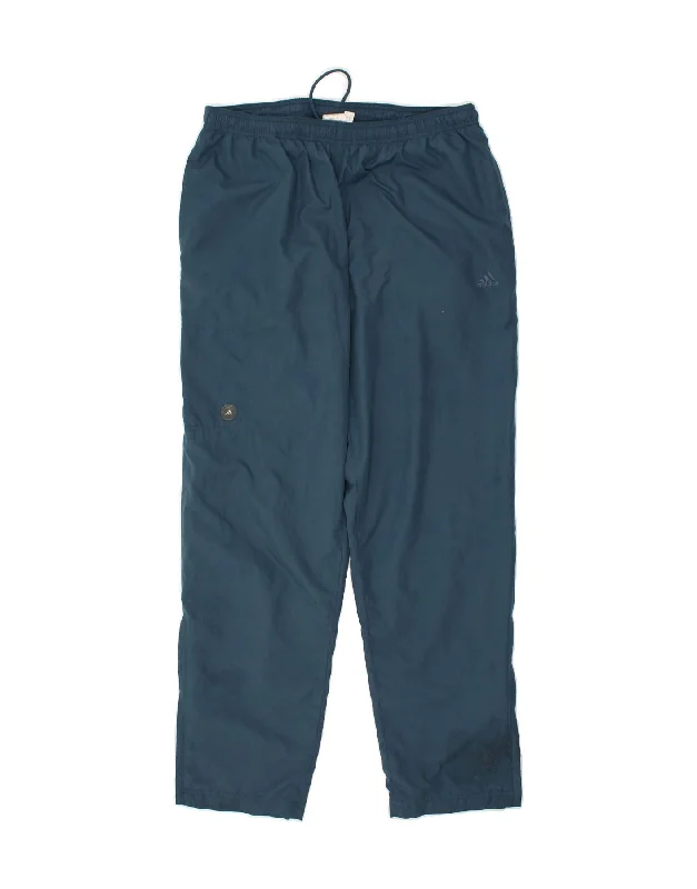 ADIDAS Mens Tracksuit Trousers UK 42/44 Large Blue Polyester