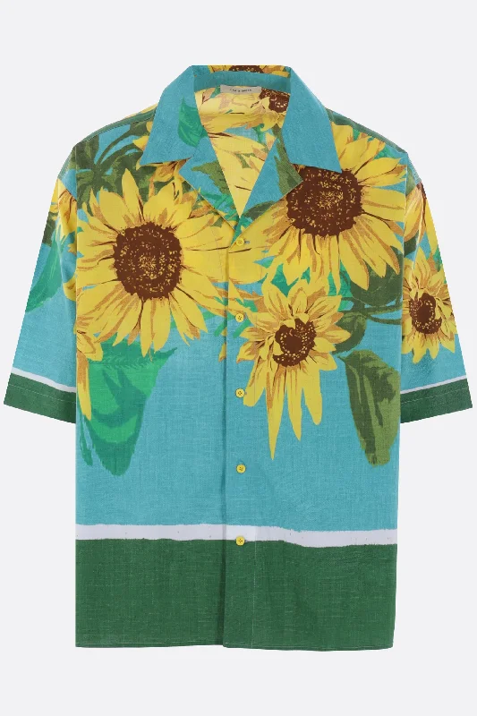 Towel oversized bowling shirt in poplin