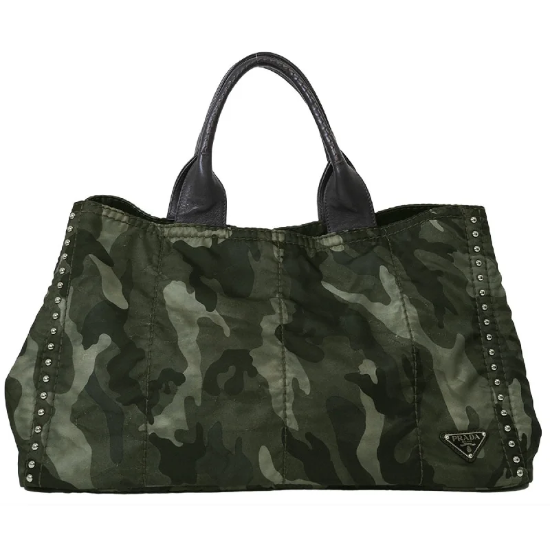 Prada Canapa  Nylon Handbag Tote Bag (Pre-Owned)