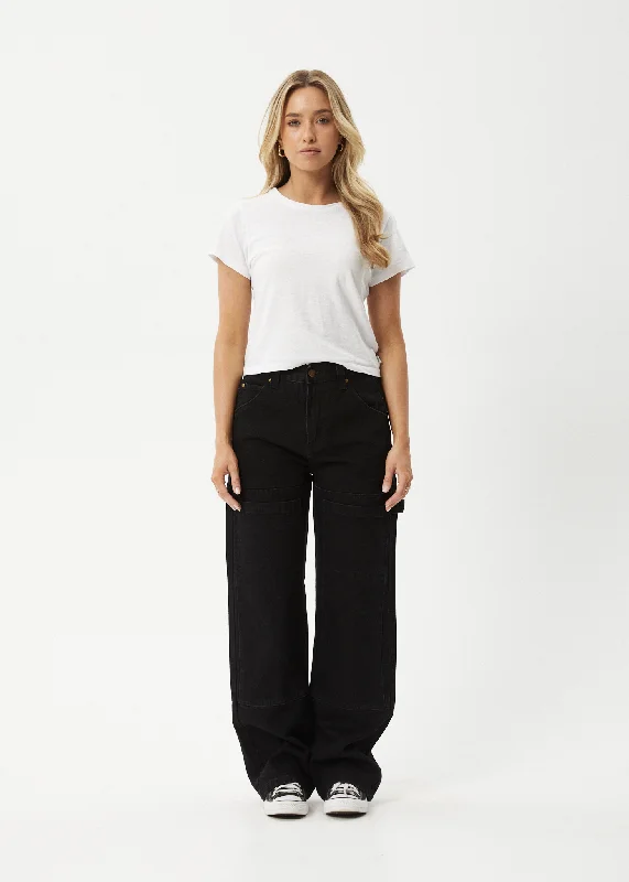 AFENDS Womens Moss - Denim Carpenter Jean - Washed Black