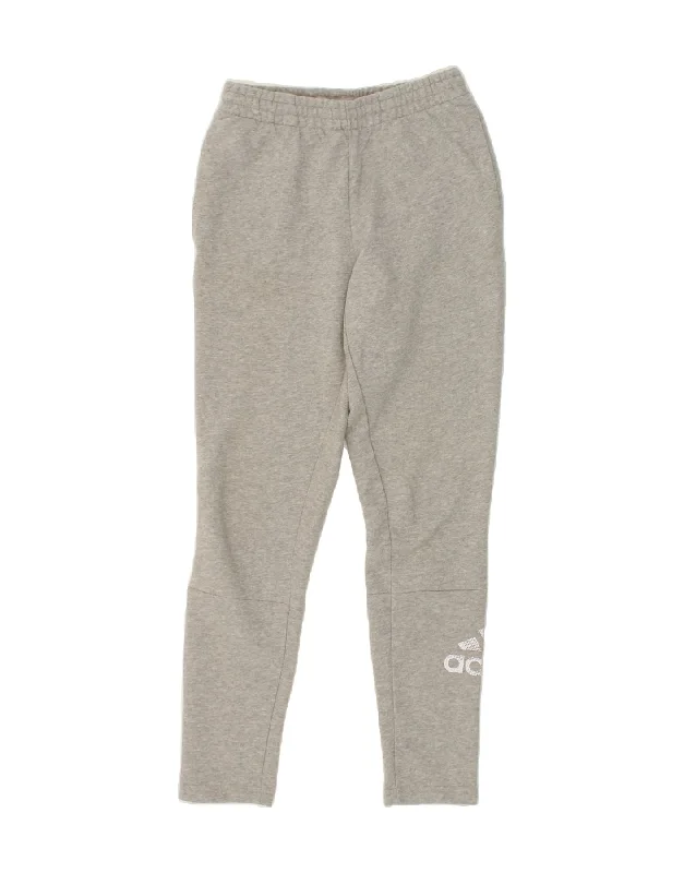 ADIDAS Mens Graphic Tracksuit Trousers XS Grey Cotton