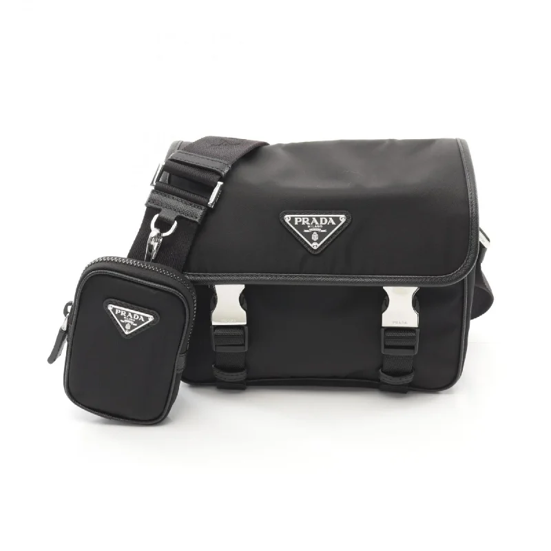 Prada Nylon Leather Shoulder Bag (Pre-Owned)
