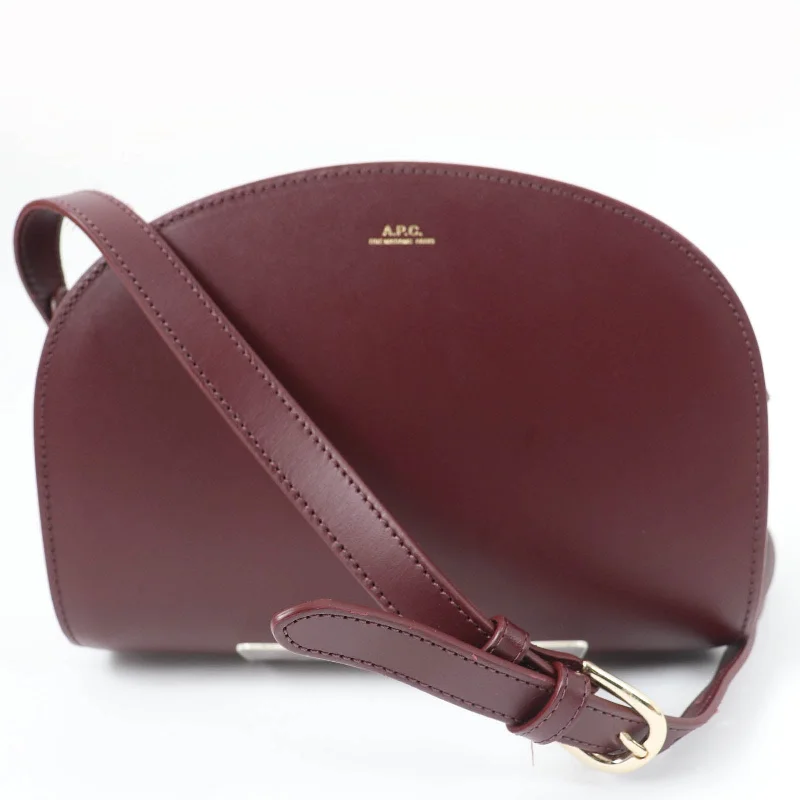 A.P.C. Shoulder Bag Main: Calfskin, Lining: Cotton Bordeaux Women Used Authentic