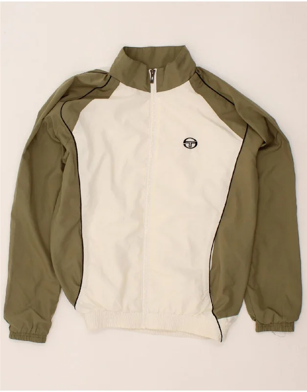 SERGIO TACCHINI Womens Tracksuit Top Jacket UK 20 2XL Khaki Colourblock