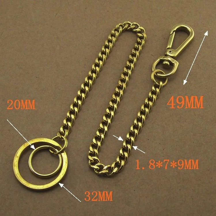Solid Brass 15inch Wallet Chain Cool Punk Rock Biker Trucker Wallet Chain Trucker Wallet Chain for Men Solid Brass 15inch Wallet Chain Cool Punk Rock Biker Trucker Wallet Chain Trucker Wallet Chain for Men