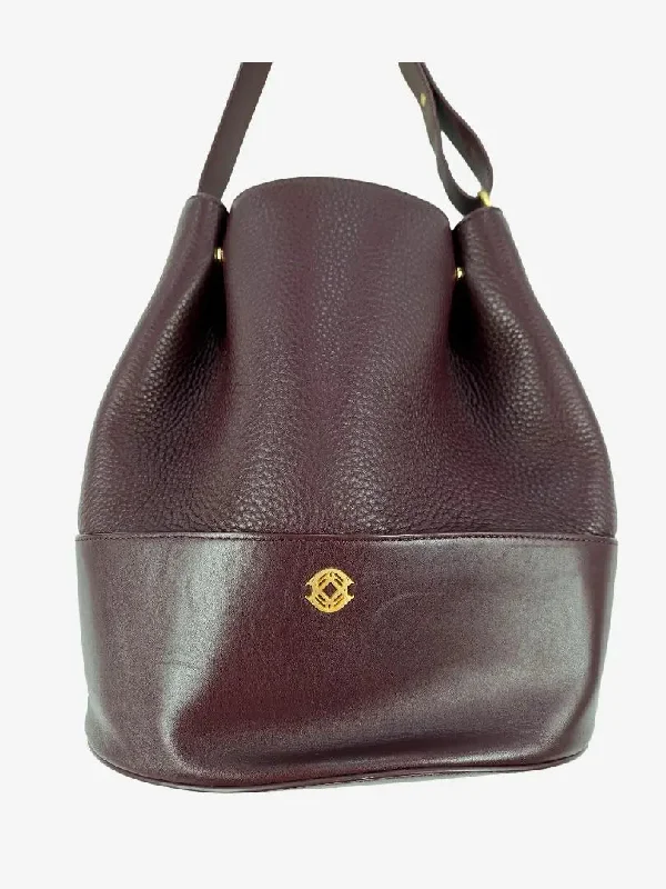 Dagne Dover Medium Burgundy Bucket Shoulder Bag Size None