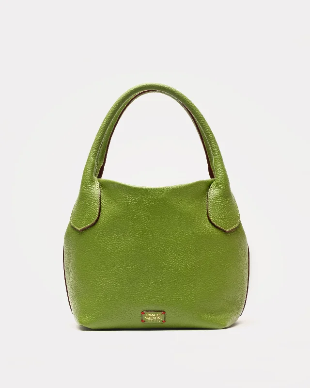 Mini Sweet Pea Tumbled Leather Green