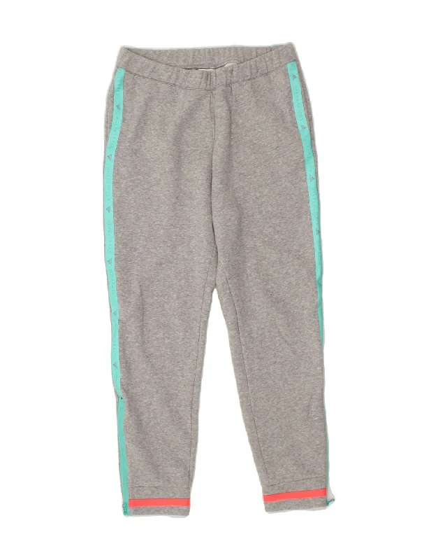 ADIDAS Womens Graphic Tracksuit Trousers Joggers UK 12/14 Medium  Grey