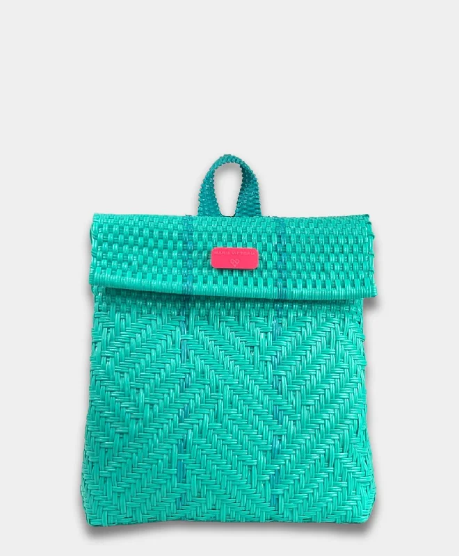 Maria Victoria | Glimmer Mint BK | Upcycled, Handwoven, Backpack