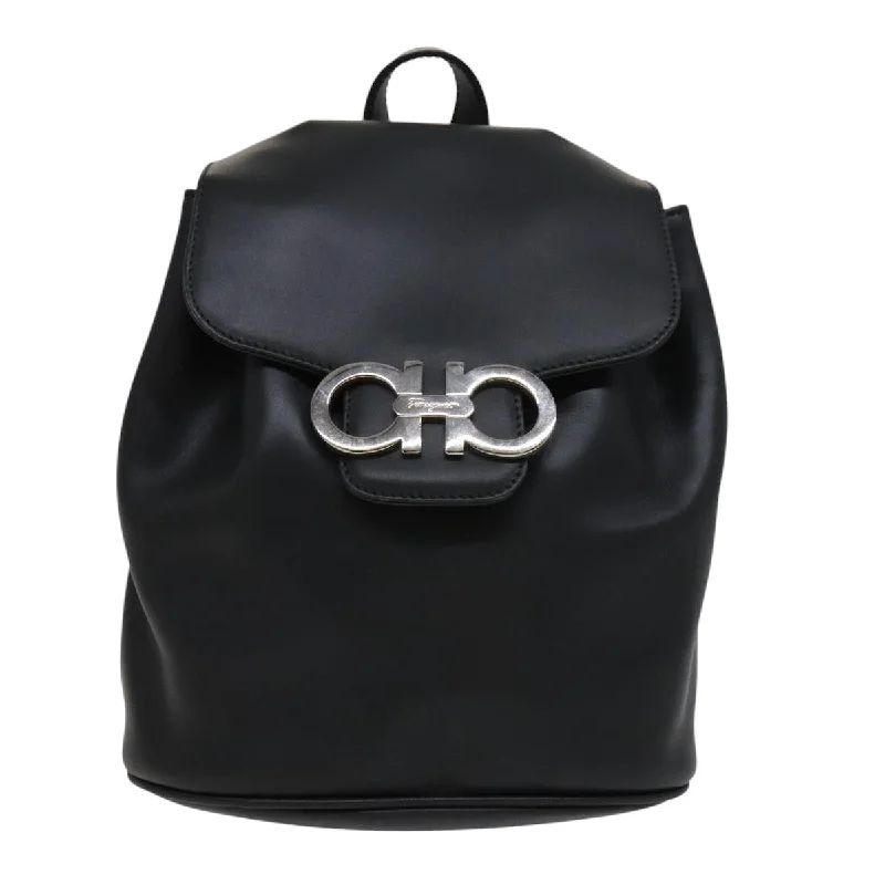 Salvatore Ferragamo Gancini Leather Backpack Bag (Pre-Owned)