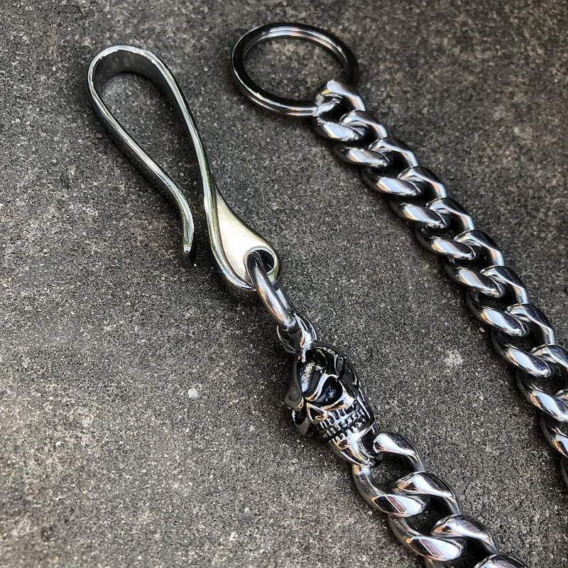 316 Solid Stainless Steel Cool 18'' Skull Wallet Chain Biker Trucker Wallet Chain Trucker Wallet Chain for Men 316 Solid Stainless Steel Cool 18'' Skull Wallet Chain Biker Trucker Wallet Chain Trucker Wallet Chain for Men