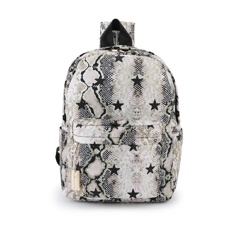Lavana Backpack Bag In Snake Print/star
