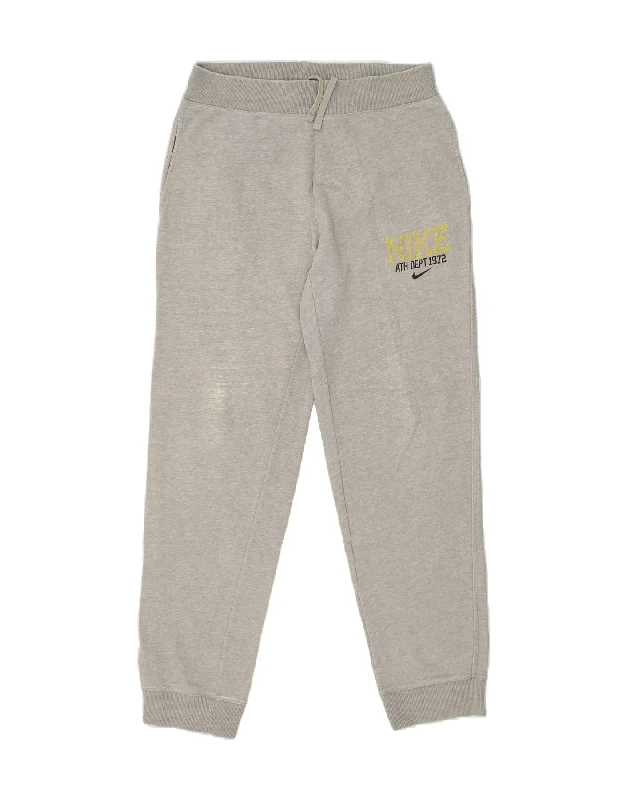 NIKE Mens Graphic Tracksuit Trousers Joggers Medium Grey Cotton