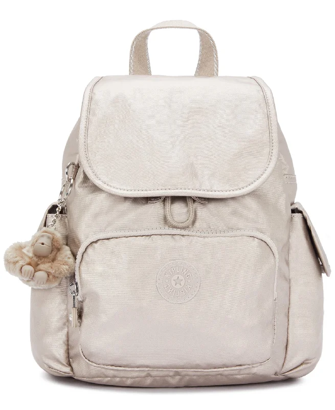 Kipling City Pack Mini Metallic Backpack - Metallic Glow