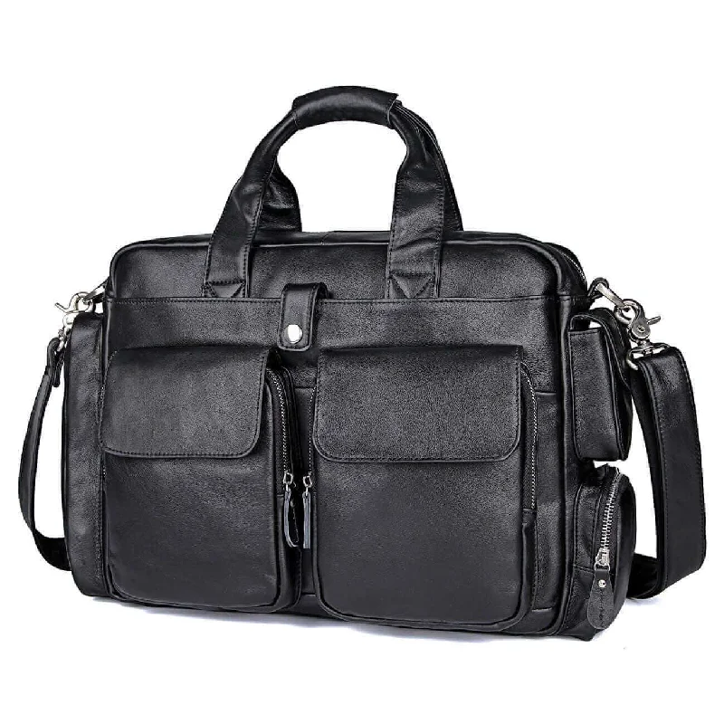 Premium Leather Laptop Bag - Perfect for Work and Travel