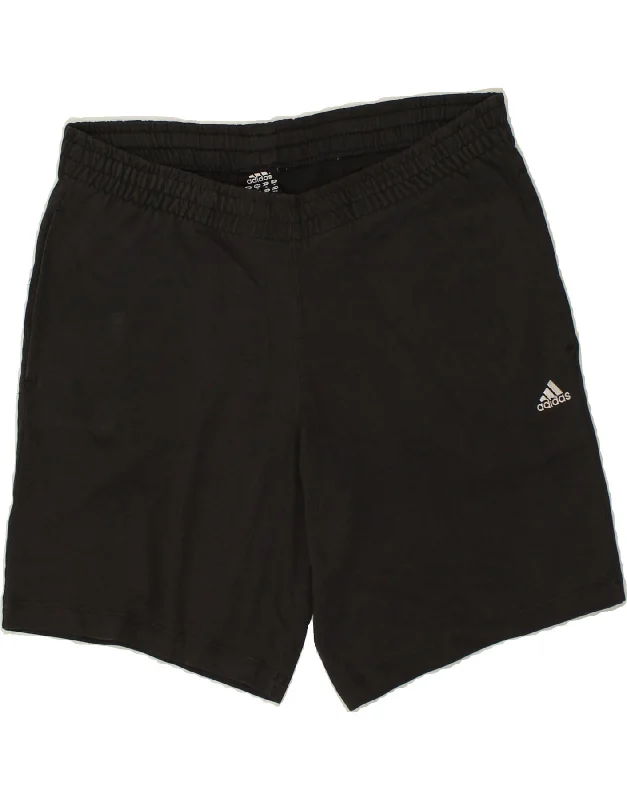 ADIDAS Mens Sport Shorts Medium Black Cotton