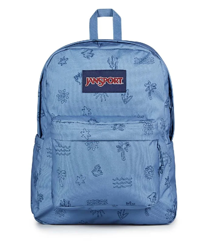 JanSport SuperBreak Plus Backpack - Sunny Sketches Blue