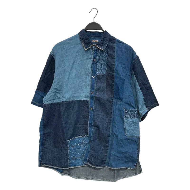 KAPITAL/Katmandu Patchwork Denim Button Up Shirt/XL