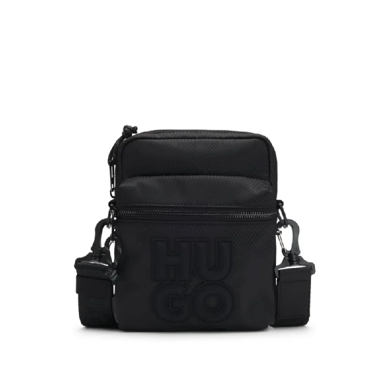 Reporter bag with stacked logo