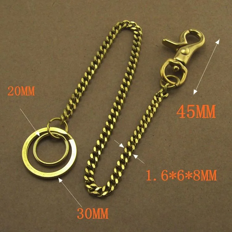 Solid Brass 15inch Wallet Chain Cool Punk Rock Biker Trucker Wallet Chain Trucker Wallet Chain for Men Solid Brass 15inch Wallet Chain Cool Punk Rock Biker Trucker Wallet Chain Trucker Wallet Chain for Men