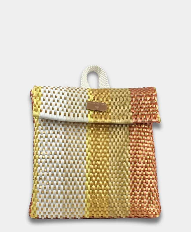 Maria Victoria | Cappuccino BK | Upcycled, Handwoven, Backpack