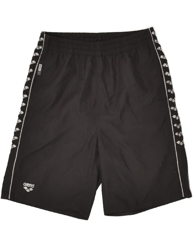 ARENA Mens Graphic Sport Shorts XS Black Polyester