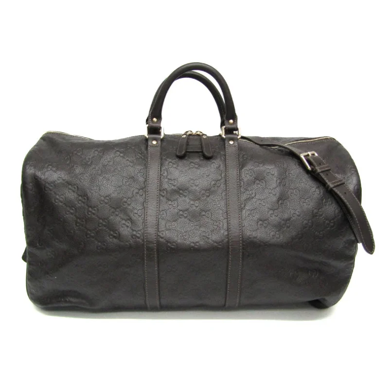 Gucci Duffle Leather Travel Bag (Pre-Owned)