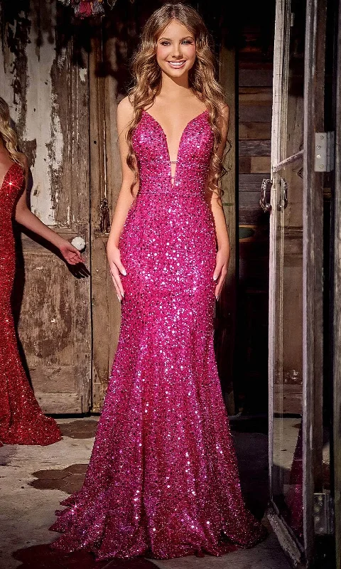 Portia and Scarlett PS24041 - Strap-Ornate Waist Prom Dress